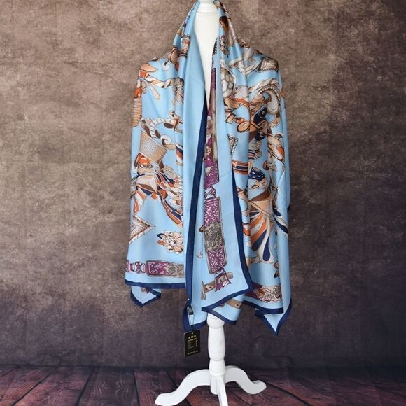 Miss Manel Long Silky scarf Shawl Bodywrap - Picture 5 of 7